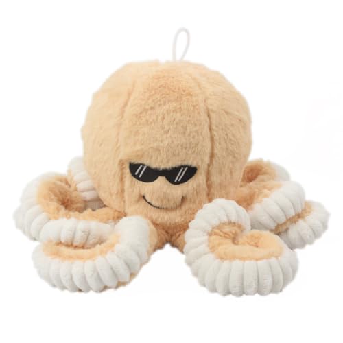 FeiWen Krake Plüschtier Stofftier Geschenk Elastischer Tentakel Inneneinrichtung (Gelb 2, 40cm) von FeiWen