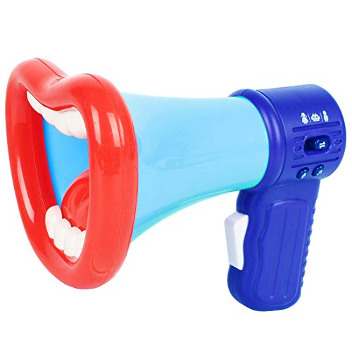 FeiWen Megaphon Spielzeug Kind Megaphon Big Mouth Lustige Megafon Aufnahme Spielzeug-Kind-Voice Changer (Blau) von FeiWen