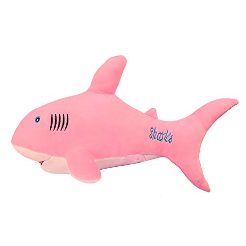 FeiWen Niedliche Hai Plüschtier Kinderspielzeug,50 cm (Pink) von FeiWen