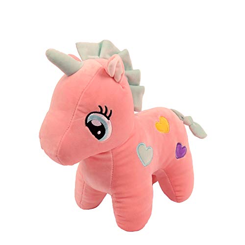 FeiWen Plüsch Einhorn Stofftier Plüschtier Kuscheltier Rot (Red, 30cm) von FeiWen