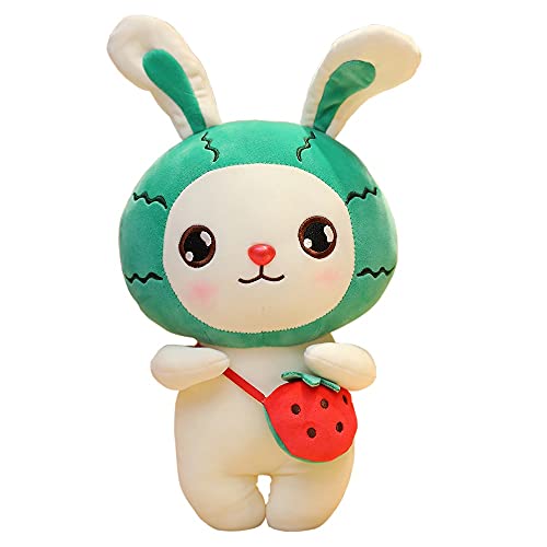 FeiWen Soft Kaninchen Plüsch Spielzeug Kind Hugging Pillow Obst Süßes Kaninchen Plüsch Große Augen Kaninchen Plüsch Puppen (Grün) von FeiWen