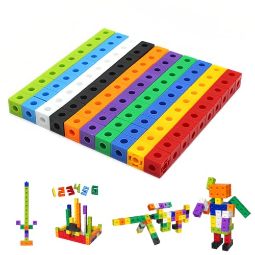 FeiWen Verknüpfung Steckwürfel aus Kunststoff, 100 Teile Rechenwürfel & Farbensortierspiel | Lernspielzeug für Vorschulkinder | Mathematik-Materialien für Kinder ab 3 Jahren FeiWen Verknüpfung Steckwürfel aus Kunststoff, 100 Teile Rechenwürfel & Farbensortierspiel | Lernspielzeug für Vorschulkinder | Mathematik-Materialien für Kinder ab 3 Jahren von FeiWen
