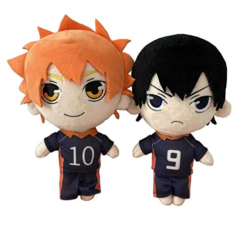 FEIDIAO 2 Stück Haikyuu Plüschtier Hinata Shoyo & Kageyama Tobio Plüsch Anime Haikyuu Niedliche Plüschpuppe Stofftier von FEIDIAO