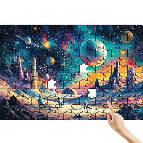 Astronaut Puzzle 500 Teile Erwachsene, Planet Klassische Puzzles Bastelset Erwachsene, Buntes und Lustiges Lernspiele, Herausforderung Spielzeug mit Box für Home Wall Decor Geschenke für Männer L-6 von Feionnug