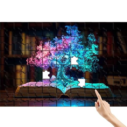 Baum Puzzle 140 Teile Erwachsene, Buch Klassische Puzzles Bastelset Erwachsene, Buntes und Lustiges Lernspiele Set, Herausforderung Spielzeug mit Box für Home Wall Decor, Geschenke für Männer J-1 von Feionnug