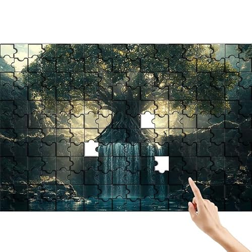 Baum Puzzle 140 Teile Erwachsene, Fallen Klassische Puzzles Bastelset Erwachsene, Buntes und Lustiges Lernspiele Set, Herausforderung Spielzeug mit Box für Home Wall Decor, Geschenke für Männer E-7 von Feionnug