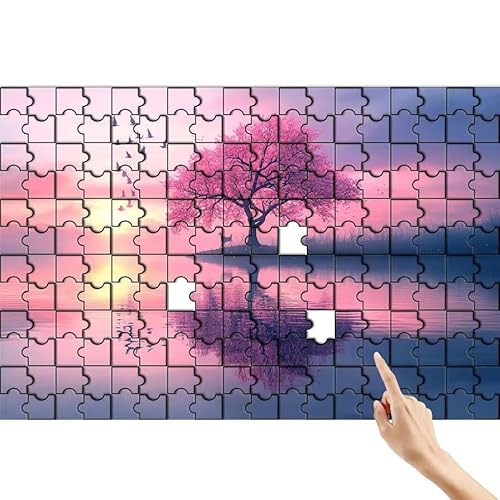 Baum Puzzle 300 Teile Erwachsene, Sonnenuntergang Klassische Puzzles Bastelset Erwachsene, Buntes Lustiges Lernspiele, Herausforderung Spielzeug mit Box für Home Wall Decor Geschenke für Männer K-6 von Feionnug