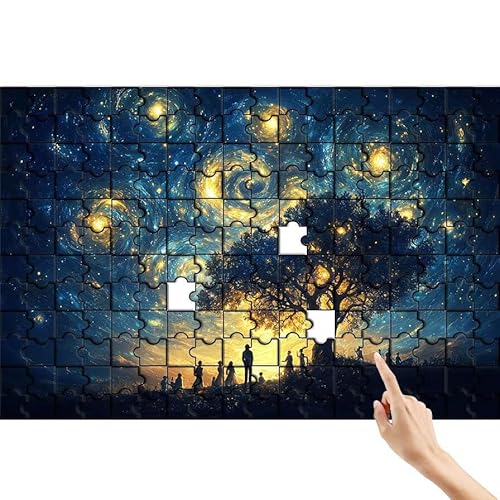 Baum Puzzle 300 Teile Erwachsene, Sternenhimmel Klassische Puzzles Bastelset Erwachsene, Buntes und Lustiges Lernspiele, Herausforderung Spielzeug mit Box für Home Wall Decor Geschenke für Männer C-8 von Feionnug