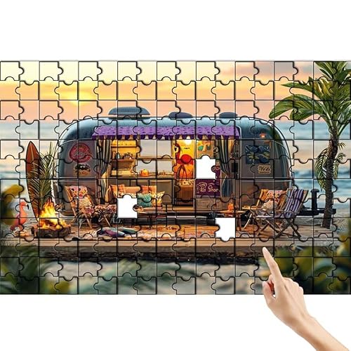 Baum Puzzle 300 Teile Erwachsene, Wohnmobil Klassische Puzzles Bastelset Erwachsene, Buntes und Lustiges Lernspiele Set, Herausforderung Spielzeug mit Box für Home Wall Decor, Geschenke für Männer S-3 von Feionnug