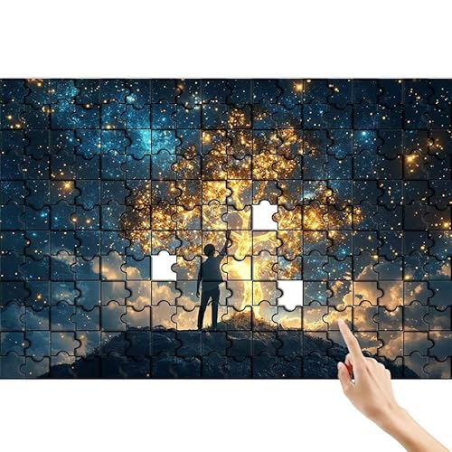 Baum Puzzle 36 Teile Erwachsene, Sternenhimmel Klassische Puzzles Bastelset Erwachsene, Buntes und Lustiges Lernspiele, Herausforderung Spielzeug mit Box für Home Wall Decor Geschenke für Männer R-4 von Feionnug
