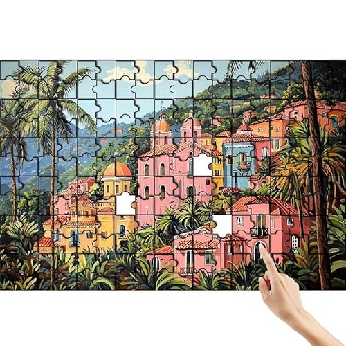 Baum Puzzle 500 Teile Erwachsene, Stadt Klassische Puzzles Bastelset Erwachsene, Buntes und Lustiges Lernspiele Set, Herausforderung Spielzeug mit Box für Home Wall Decor, Geschenke für Männer R-1 von Feionnug