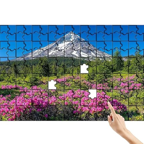Berg Puzzle 1000 Teile Erwachsene, Blume Klassische Puzzles Bastelset Erwachsene, Buntes und Lustiges Lernspiele Set, Herausforderung Spielzeug mit Box für Home Wall Decor, Geschenke für Männer J-9 von Feionnug