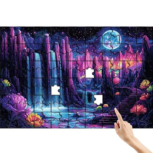 Berg Puzzle 1000 Teile Erwachsene, Fallen Klassische Puzzles Bastelset Erwachsene, Buntes und Lustiges Lernspiele Set, Herausforderung Spielzeug mit Box für Home Wall Decor, Geschenke für Männer J-6 von Feionnug