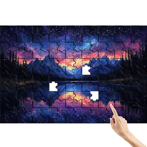 Berg Puzzle 1000 Teile Erwachsene, Sternenhimmel Klassische Puzzles Bastelset Erwachsene, Buntes und Lustiges Lernspiele, Herausforderung Spielzeug mit Box für Home Wall Decor Geschenke für Männer X-8 von Feionnug