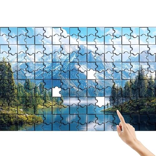 Berg Puzzle 140 Teile Erwachsene, See Klassische Puzzles Bastelset Erwachsene, Buntes und Lustiges Lernspiele Set, Herausforderung Spielzeug mit Box für Home Wall Decor, Geschenke für Männer S-2 von Feionnug