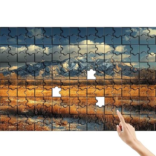 Berg Puzzle 140 Teile Erwachsene, Wolke Klassische Puzzles Bastelset Erwachsene, Buntes und Lustiges Lernspiele Set, Herausforderung Spielzeug mit Box für Home Wall Decor, Geschenke für Männer P-3 von Feionnug