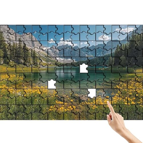 Berg Puzzle 1500 Teile Erwachsene, See Klassische Puzzles Bastelset Erwachsene, Buntes und Lustiges Lernspiele Set, Herausforderung Spielzeug mit Box für Home Wall Decor, Geschenke für Männer R-1 von Feionnug