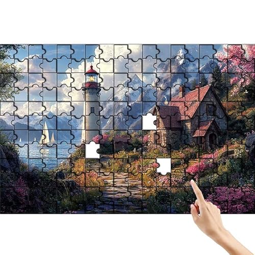 Berg Puzzle 300 Teile Erwachsene, Leuchtturm Klassische Puzzles Bastelset Erwachsene, Buntes und Lustiges Lernspiele Set, Herausforderung Spielzeug mit Box für Home Wall Decor Geschenke für Männer T-3 von Feionnug