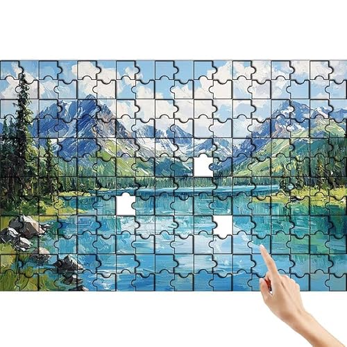 Berg Puzzle 300 Teile Erwachsene, See Klassische Puzzles Bastelset Erwachsene, Buntes und Lustiges Lernspiele Set, Herausforderung Spielzeug mit Box für Home Wall Decor, Geschenke für Männer Z-2 von Feionnug
