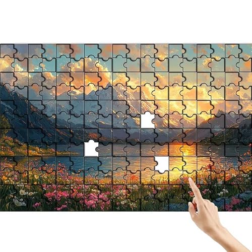 Berg Puzzle 500 Teile Erwachsene, See Klassische Puzzles Bastelset Erwachsene, Buntes und Lustiges Lernspiele Set, Herausforderung Spielzeug mit Box für Home Wall Decor, Geschenke für Männer U-3 von Feionnug