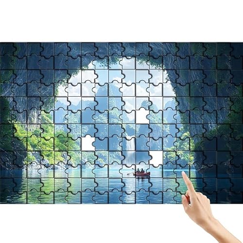 Berg Puzzle 90 Teile Erwachsene, Landschaft Klassische Puzzles Bastelset Erwachsene, Buntes und Lustiges Lernspiele Set, Herausforderung Spielzeug mit Box für Home Wall Decor, Geschenke für Männer U-1 von Feionnug