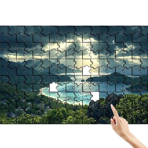 Berg Puzzle 90 Teile Erwachsene, Landschaft Klassische Puzzles Bastelset Erwachsene, Buntes und Lustiges Lernspiele Set, Herausforderung Spielzeug mit Box für Home Wall Decor, Geschenke für Männer U-0 von Feionnug
