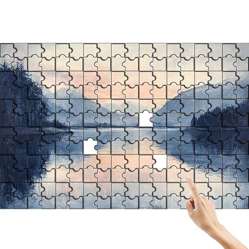 Berg Puzzle 90 Teile Erwachsene, Landschaft Klassische Puzzles Bastelset Erwachsene, Buntes und Lustiges Lernspiele Set, Herausforderung Spielzeug mit Box für Home Wall Decor, Geschenke für Männer S-5 von Feionnug