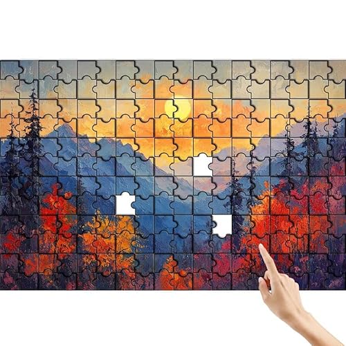 Berg Puzzle 90 Teile Erwachsene, Sonne Klassische Puzzles Bastelset Erwachsene, Buntes und Lustiges Lernspiele Set, Herausforderung Spielzeug mit Box für Home Wall Decor, Geschenke für Männer C-5 Berg Puzzle 90 Teile Erwachsene, Sonne Klassische Puzzles Bastelset Erwachsene, Buntes und Lustiges Lernspiele Set, Herausforderung Spielzeug mit Box für Home Wall Decor, Geschenke für Männer C-5 von Feionnug
