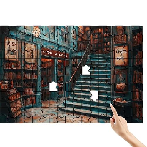 Bibliothek Puzzle 1000 Teile Erwachsene, Treppe Klassische Puzzles Bastelset Erwachsene, Buntes und Lustiges Lernspiele, Herausforderung Spielzeug mit Box für Home Wall Decor Geschenke für Männer L-5 Bibliothek Puzzle 1000 Teile Erwachsene, Treppe Klassische Puzzles Bastelset Erwachsene, Buntes und Lustiges Lernspiele, Herausforderung Spielzeug mit Box für Home Wall Decor Geschenke für Männer L-5 von Feionnug