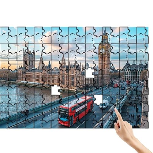 Big Ben Puzzle 140 Teile Erwachsene, Stadt Klassische Puzzles Bastelset Erwachsene, Buntes und Lustiges Lernspiele Set, Herausforderung Spielzeug mit Box für Home Wall Decor, Geschenke für Männer T-8 von Feionnug