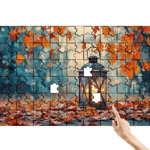 Blätter Puzzle 1500 Teile Erwachsene, Öllampe Klassische Puzzles Bastelset Erwachsene, Buntes und Lustiges Lernspiele, Herausforderung Spielzeug mit Box für Home Wall Decor Geschenke für Männer P-7 von Feionnug
