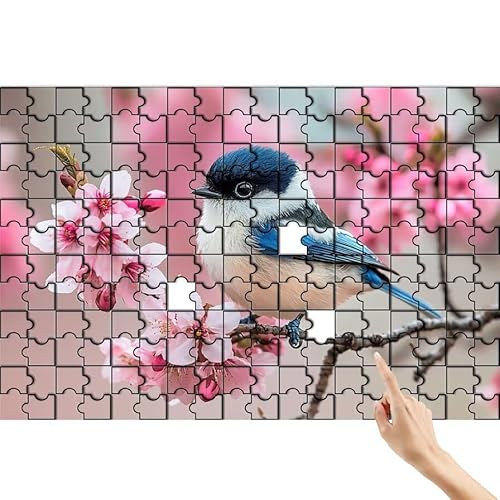Blume Puzzle 1000 Teile Erwachsene, Vogel Klassische Puzzles Bastelset Erwachsene, Buntes und Lustiges Lernspiele Set, Herausforderung Spielzeug mit Box für Home Wall Decor, Geschenke für Männer W-0 von Feionnug