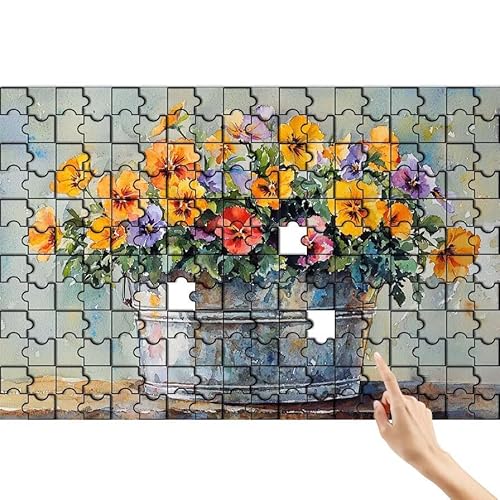 Blume Puzzle 1500 Teile Erwachsene, Anlage Klassische Puzzles Bastelset Erwachsene, Buntes und Lustiges Lernspiele Set, Herausforderung Spielzeug mit Box für Home Wall Decor, Geschenke für Männer Q-9 von Feionnug