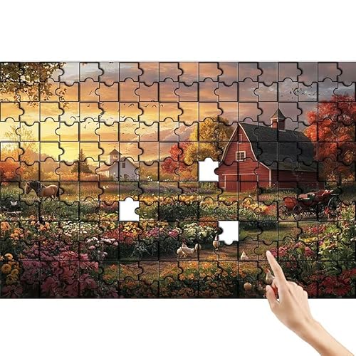 Blume Puzzle 1500 Teile Erwachsene, Bauernhof Klassische Puzzles Bastelset Erwachsene, Buntes und Lustiges Lernspiele, Herausforderung Spielzeug mit Box für Home Wall Decor Geschenke für Männer X-4 von Feionnug