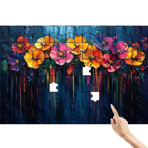 Blume Puzzle 1500 Teile Erwachsene, Bunt Klassische Puzzles Bastelset Erwachsene, Buntes und Lustiges Lernspiele Set, Herausforderung Spielzeug mit Box für Home Wall Decor, Geschenke für Männer U-9 von Feionnug