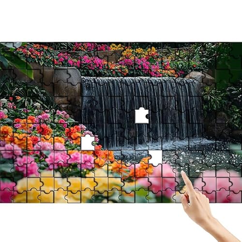 Blume Puzzle 1500 Teile Erwachsene, Fallen Klassische Puzzles Bastelset Erwachsene, Buntes und Lustiges Lernspiele Set, Herausforderung Spielzeug mit Box für Home Wall Decor, Geschenke für Männer V-2 von Feionnug
