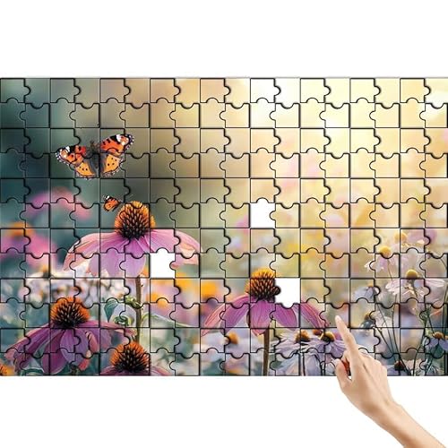 Blume Puzzle 1500 Teile Erwachsene, Schmetterling Klassische Puzzles Bastelset Erwachsene, Buntes Lustiges Lernspiele, Herausforderung Spielzeug mit Box für Home Wall Decor Geschenke für Männer F-1 von Feionnug