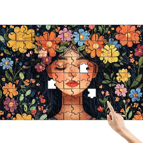Blume Puzzle 300 Teile Erwachsene, Mädchen Klassische Puzzles Bastelset Erwachsene, Buntes und Lustiges Lernspiele Set, Herausforderung Spielzeug mit Box für Home Wall Decor, Geschenke für Männer G-8 von Feionnug