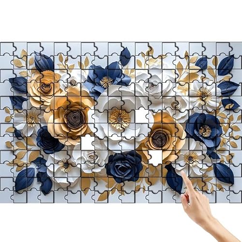 Blume Puzzle 500 Teile Erwachsene, Anlage Klassische Puzzles Bastelset Erwachsene, Buntes und Lustiges Lernspiele Set, Herausforderung Spielzeug mit Box für Home Wall Decor, Geschenke für Männer J-1 von Feionnug