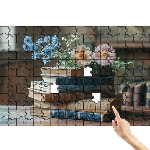Blume Puzzle 500 Teile Erwachsene, Buch Klassische Puzzles Bastelset Erwachsene, Buntes und Lustiges Lernspiele Set, Herausforderung Spielzeug mit Box für Home Wall Decor, Geschenke für Männer T-4 von Feionnug