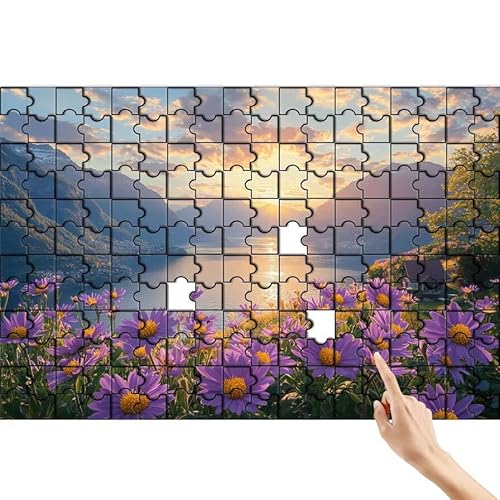Blume Puzzle 500 Teile Erwachsene, Sonnenuntergang Klassische Puzzles Bastelset Erwachsene, Buntes Lustiges Lernspiele, Herausforderung Spielzeug mit Box für Home Wall Decor Geschenke für Männer B-1 von Feionnug