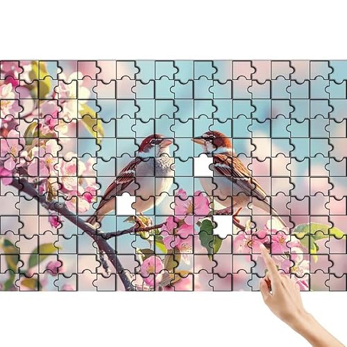 Blume Puzzle 500 Teile Erwachsene, Vogel Klassische Puzzles Bastelset Erwachsene, Buntes und Lustiges Lernspiele Set, Herausforderung Spielzeug mit Box für Home Wall Decor, Geschenke für Männer H-9 von Feionnug
