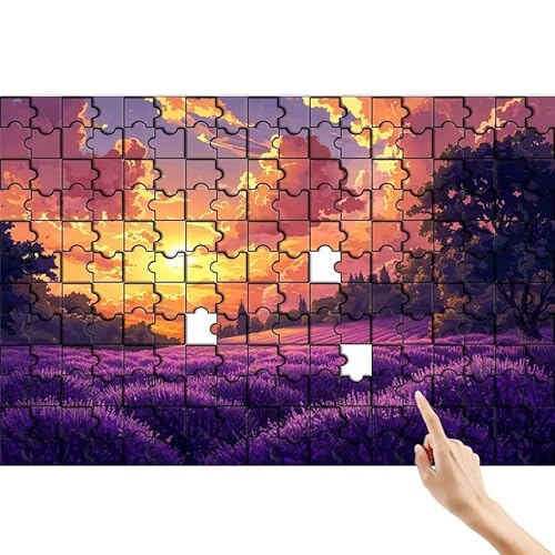 Blume Puzzle 90 Teile Erwachsene, Sonnenuntergang Klassische Puzzles Bastelset Erwachsene, Buntes Lustiges Lernspiele, Herausforderung Spielzeug mit Box für Home Wall Decor Geschenke für Männer C-8 von Feionnug