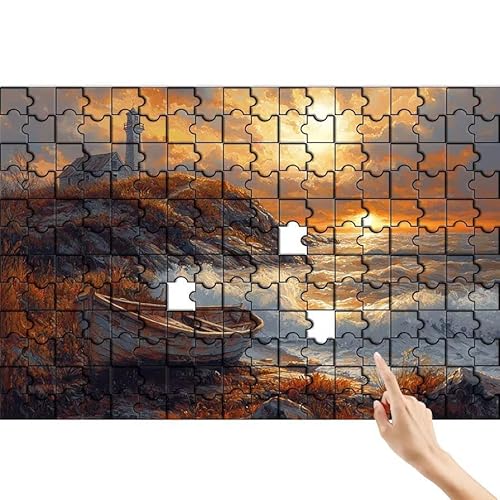Boot Puzzle 90 Teile Erwachsene, Sonnenuntergang Klassische Puzzles Bastelset Erwachsene, Buntes und Lustiges Lernspiele, Herausforderung Spielzeug mit Box für Home Wall Decor Geschenke für Männer T-1 Boot Puzzle 90 Teile Erwachsene, Sonnenuntergang Klassische Puzzles Bastelset Erwachsene, Buntes und Lustiges Lernspiele, Herausforderung Spielzeug mit Box für Home Wall Decor Geschenke für Männer T-1 von Feionnug