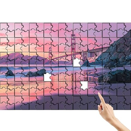 Brücke Puzzle 300 Teile Erwachsene, Landschaft Klassische Puzzles Bastelset Erwachsene, Buntes und Lustiges Lernspiele, Herausforderung Spielzeug mit Box für Home Wall Decor Geschenke für Männer C-5 von Feionnug