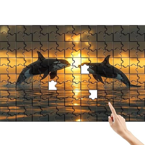 Delphin Puzzle 300 Teile Erwachsene, Sonnenuntergang Klassische Puzzles Bastelset Erwachsene, Buntes Lustiges Lernspiele, Herausforderung Spielzeug mit Box für Home Wall Decor Geschenke für Männer G-2 Delphin Puzzle 300 Teile Erwachsene, Sonnenuntergang Klassische Puzzles Bastelset Erwachsene, Buntes Lustiges Lernspiele, Herausforderung Spielzeug mit Box für Home Wall Decor Geschenke für Männer G-2 von Feionnug