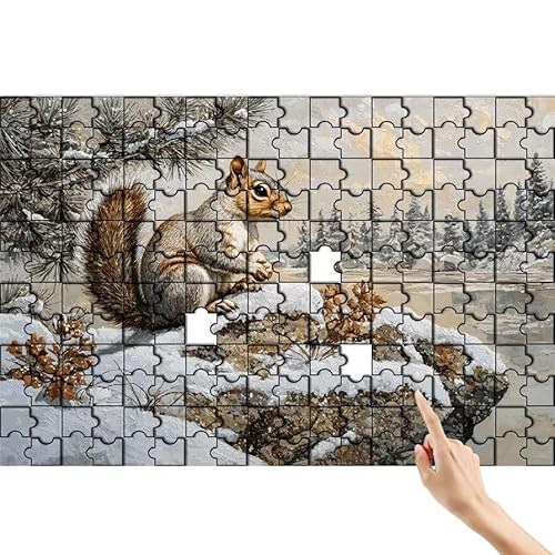 Eichhörnchen Puzzle 300 Teile Erwachsene, Schnee Klassische Puzzles Bastelset Erwachsene, Buntes und Lustiges Lernspiele, Herausforderung Spielzeug mit Box für Home Wall Decor Geschenke für Männer O-2 Eichhörnchen Puzzle 300 Teile Erwachsene, Schnee Klassische Puzzles Bastelset Erwachsene, Buntes und Lustiges Lernspiele, Herausforderung Spielzeug mit Box für Home Wall Decor Geschenke für Männer O-2 von Feionnug
