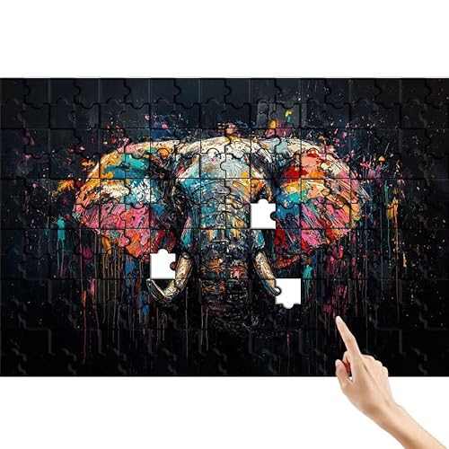 Elefant Puzzle 500 Teile Erwachsene, Bunt Klassische Puzzles Bastelset Erwachsene, Buntes und Lustiges Lernspiele Set, Herausforderung Spielzeug mit Box für Home Wall Decor, Geschenke für Männer Q-9 Elefant Puzzle 500 Teile Erwachsene, Bunt Klassische Puzzles Bastelset Erwachsene, Buntes und Lustiges Lernspiele Set, Herausforderung Spielzeug mit Box für Home Wall Decor, Geschenke für Männer Q-9 von Feionnug