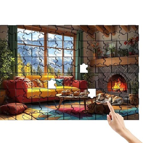 Fenster Puzzle 300 Teile Erwachsene, Landschaft Klassische Puzzles Bastelset Erwachsene, Buntes und Lustiges Lernspiele, Herausforderung Spielzeug mit Box für Home Wall Decor Geschenke für Männer A-5 von Feionnug