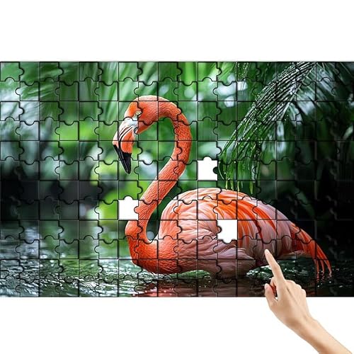 Flamingo Puzzle 36 Teile Erwachsene, Blätter Klassische Puzzles Bastelset Erwachsene, Buntes und Lustiges Lernspiele Set, Herausforderung Spielzeug mit Box für Home Wall Decor Geschenke für Männer U-3 von Feionnug
